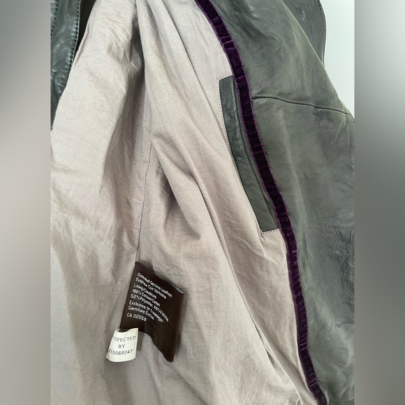 Danier Italian Leather Jacket Coat, Dark Grey, Women’s Size XS - Picture 8 of 10